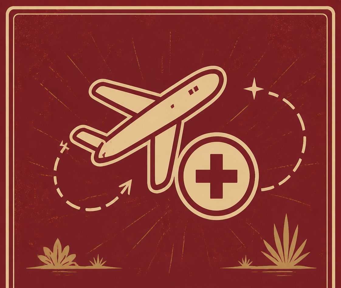 Travel medical insurance service illustration